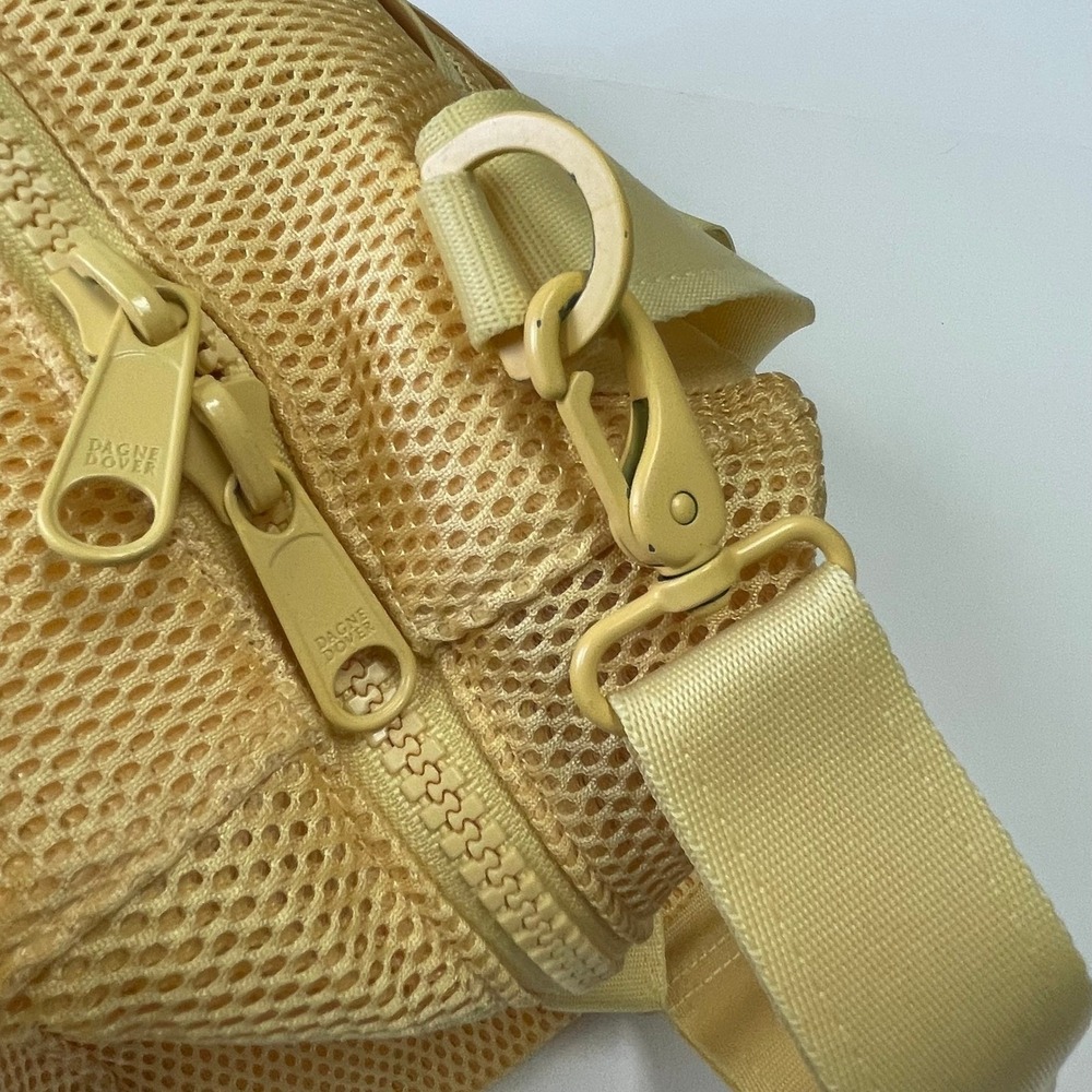 Dagne Dover Landon Carryall Mesh Duffel Bag Yellow Medium Travel Gym Tote - Picture 8 of 16